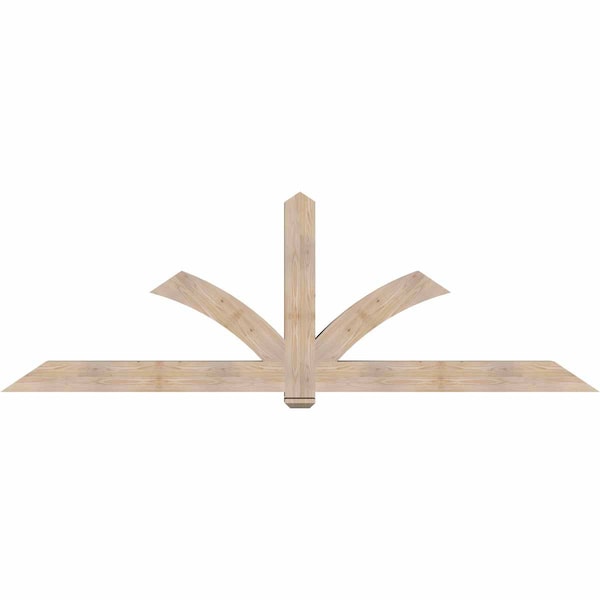 Ekena Millwork Redmond Smooth Timber Gable Bracket, Douglas Fir, 108"W x 36"H x 5 1/2"D x 5 1/2"F, 8/12 Pitch GBW108X36X0606RED00SDF - main